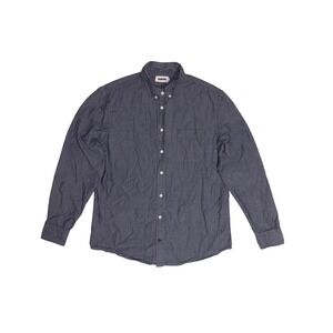 TAYLOR STITCH The Jack Shirt Mens 40 Medium Navy Blue Organic Cotton Oxford LS